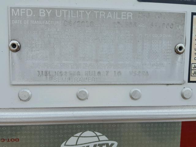 1UYVS2538BU102710 - 2011 UTILITY REEFER WHITE photo 10