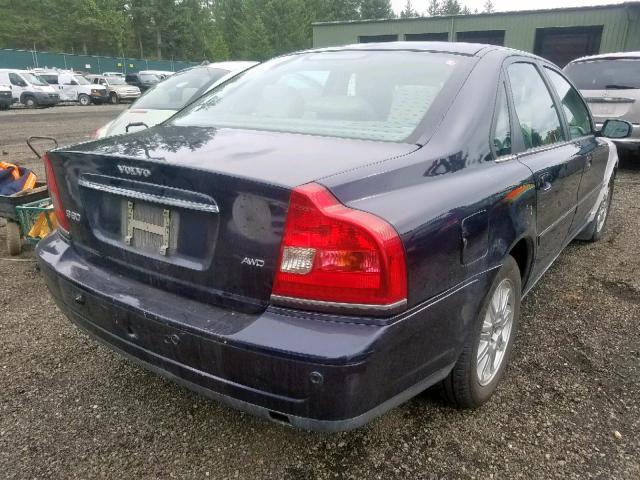 YV1TH592X51398322 - 2005 VOLVO S80 2.5T BLUE photo 4