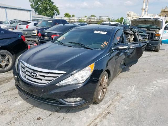 5NPEC4AB0CH468838 - 2012 HYUNDAI SONATA SE BLACK photo 2