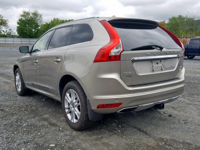 YV4612RK9G2813453 - 2016 VOLVO XC60 T5 BEIGE photo 3