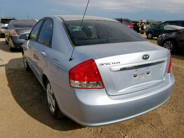 KNAFE122085575999 - 2008 KIA SPECTRA EX SILVER photo 3