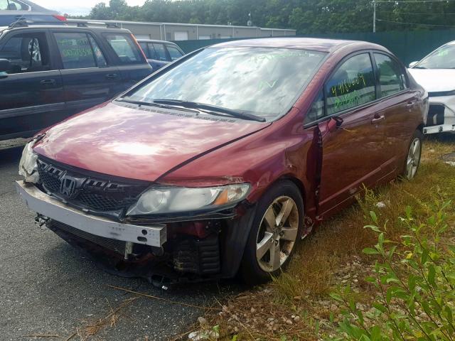 2HGFA16659H346628 - 2009 HONDA CIVIC LX-S წითელი ფოტო 2