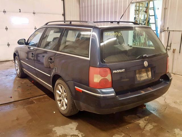 WVWVD63B54E290903 - 2004 VOLKSWAGEN PASSAT GLS BLUE photo 3