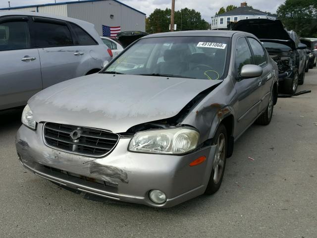 JN1CA31D01T622422 - 2001 NISSAN MAXIMA GXE GRAY photo 2