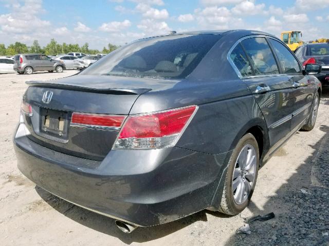 1HGCP2F86BA079190 - 2011 HONDA ACCORD EXL GRAY photo 4