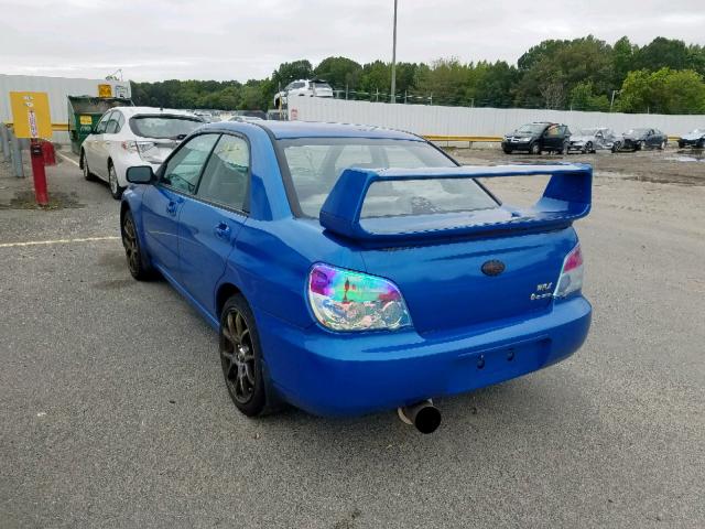 JF1GD75677G500589 - 2007 SUBARU IMPREZA WR BLUE photo 3