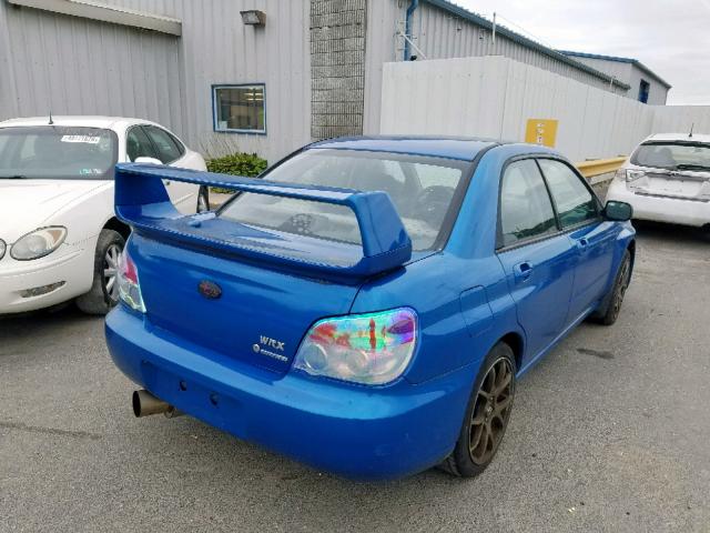 JF1GD75677G500589 - 2007 SUBARU IMPREZA WR BLUE photo 4