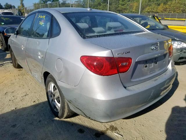 KMHDU46D07U162362 - 2007 HYUNDAI ELANTRA GL SILVER photo 3