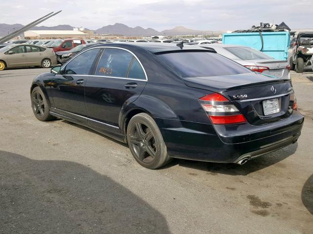 WDDNG71X38A217088 - 2008 MERCEDES-BENZ S 550 BLACK photo 3