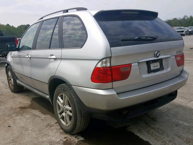 5UXFA13524LU25727 - 2004 BMW X5 3.0I SILVER photo 3