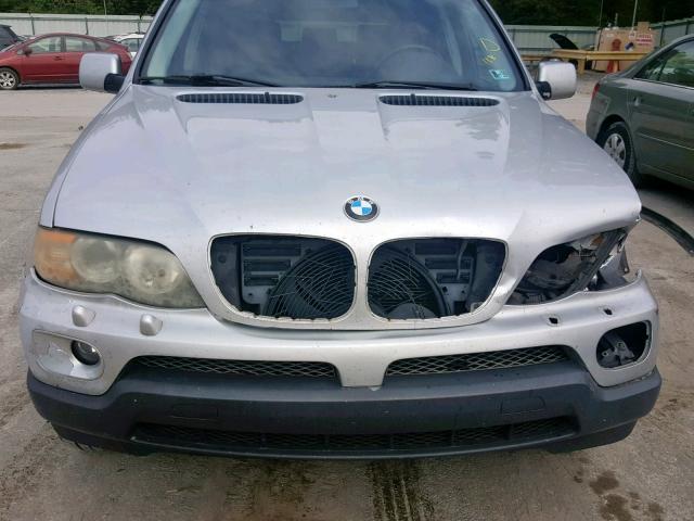 5UXFA13524LU25727 - 2004 BMW X5 3.0I SILVER photo 7