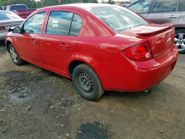 1G1AL55F777359572 - 2007 CHEVROLET COBALT LT RED photo 3