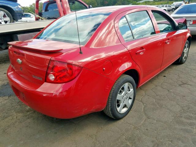 1G1AL55F777359572 - 2007 CHEVROLET COBALT LT RED photo 4