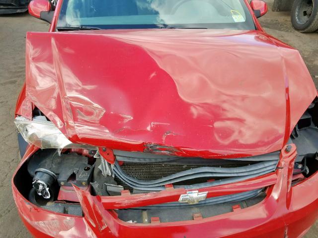 1G1AL55F777359572 - 2007 CHEVROLET COBALT LT RED photo 7