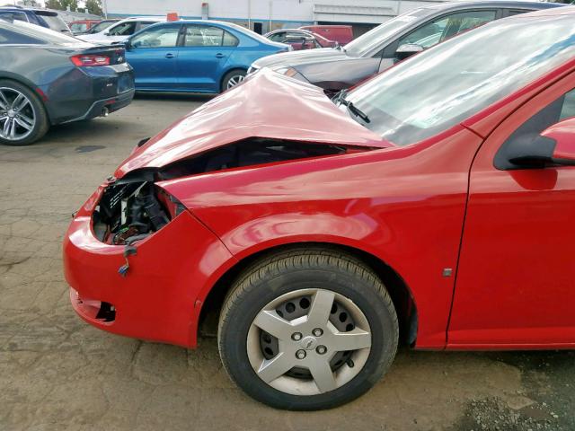 1G1AL55F777359572 - 2007 CHEVROLET COBALT LT RED photo 9