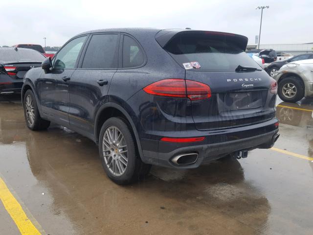 WP1AA2A22GKA09745 - 2016 PORSCHE CAYENNE BLUE photo 3