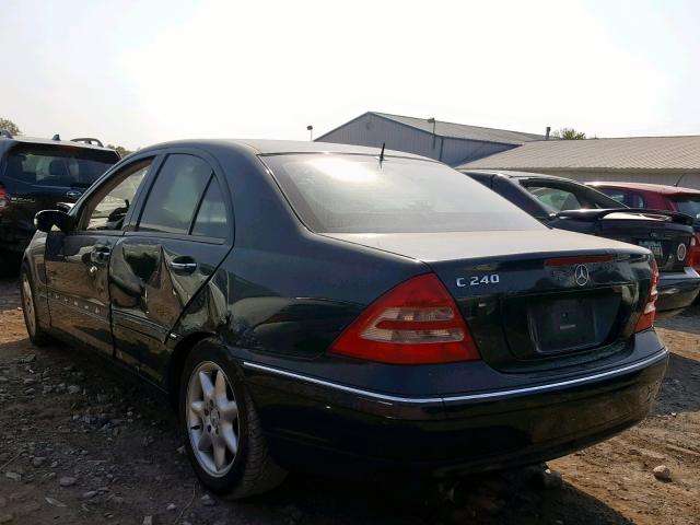 WDBRF61JX2F231759 - 2002 MERCEDES-BENZ C 240 GREEN photo 3