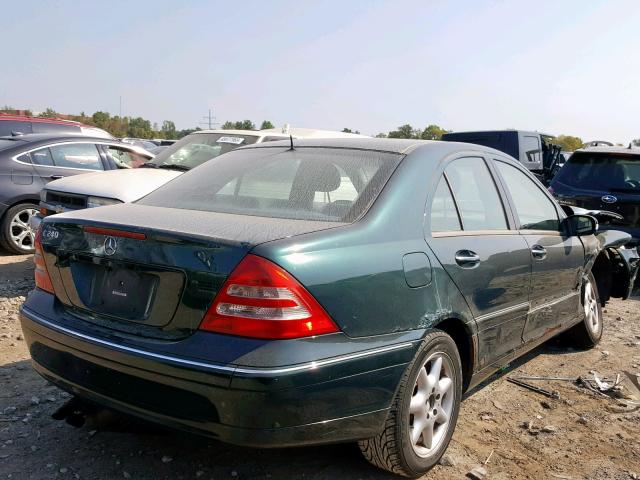 WDBRF61JX2F231759 - 2002 MERCEDES-BENZ C 240 GREEN photo 4