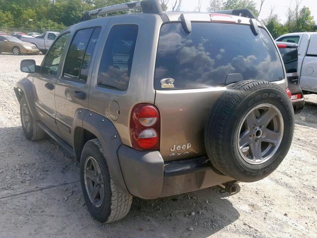 1J4GL38K75W613485 - 2005 JEEP LIBERTY RE TAN photo 3