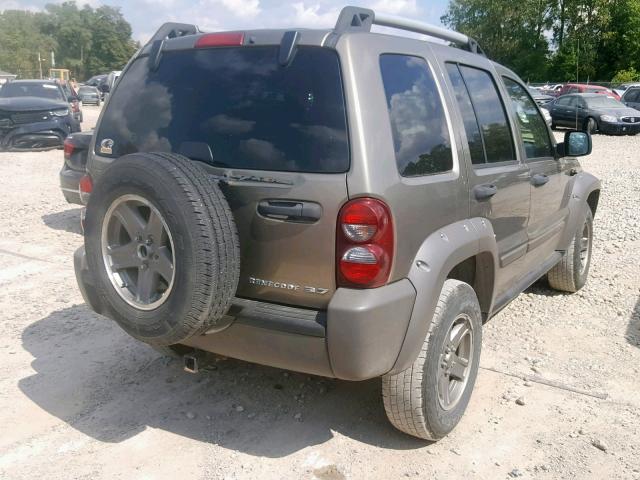 1J4GL38K75W613485 - 2005 JEEP LIBERTY RE TAN photo 4