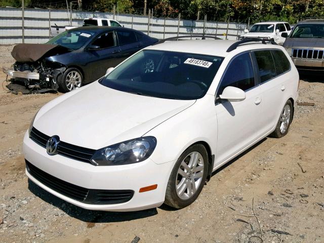 3VWPL7AJ3CM703337 - 2012 VOLKSWAGEN JETTA TDI WHITE photo 2