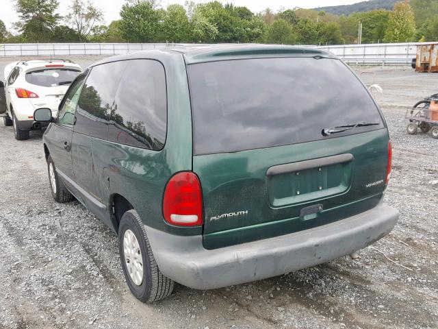 2P4FP2537TR554033 - 1996 PLYMOUTH VOYAGER GREEN photo 3
