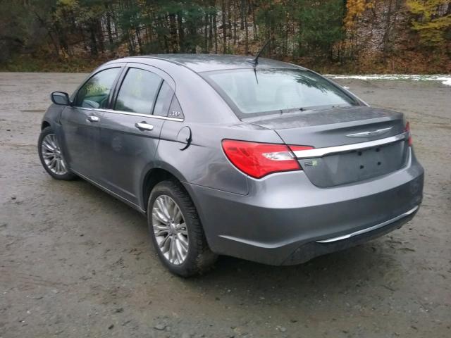 1C3CCBCB6CN183543 - 2012 CHRYSLER 200 LIMITE GRAY photo 3