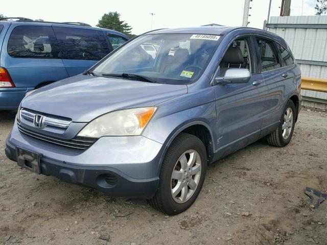 JHLRE487X7C104217 - 2007 HONDA CR-V EXL BLUE photo 2