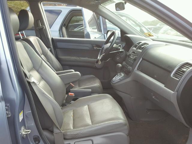 JHLRE487X7C104217 - 2007 HONDA CR-V EXL BLUE photo 5