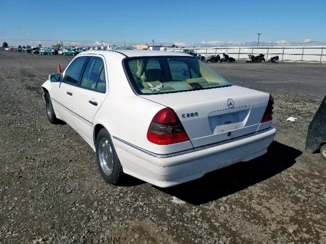 WDBHA29G8WA621418 - 1998 MERCEDES-BENZ C 280 WHITE photo 3