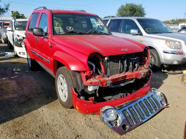 1J8GL58K75W553802 - 2005 JEEP LIBERTY LI RED photo 1