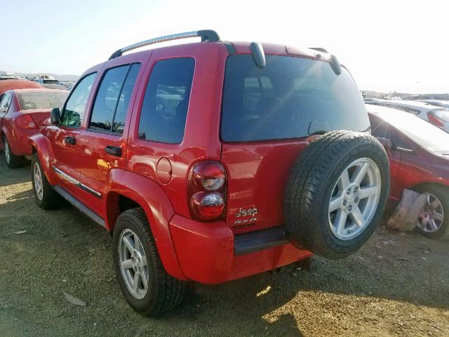 1J8GL58K75W553802 - 2005 JEEP LIBERTY LI RED photo 3