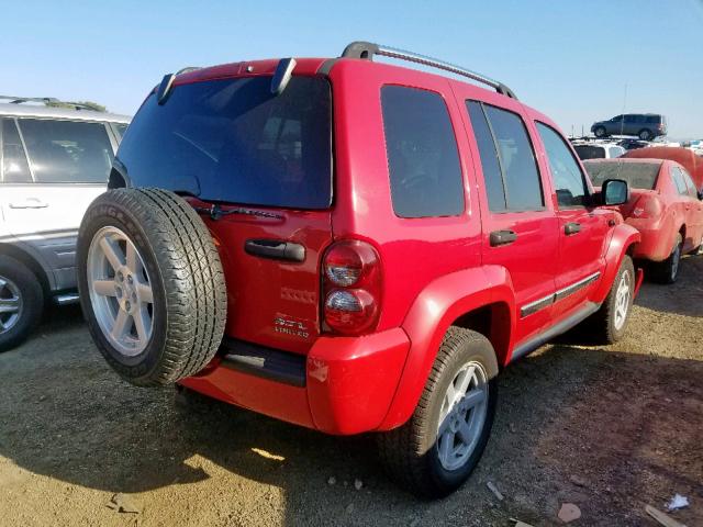 1J8GL58K75W553802 - 2005 JEEP LIBERTY LI RED photo 4