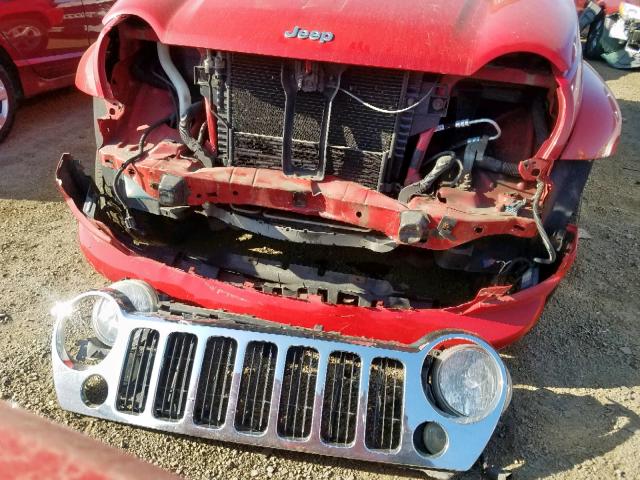 1J8GL58K75W553802 - 2005 JEEP LIBERTY LI RED photo 9