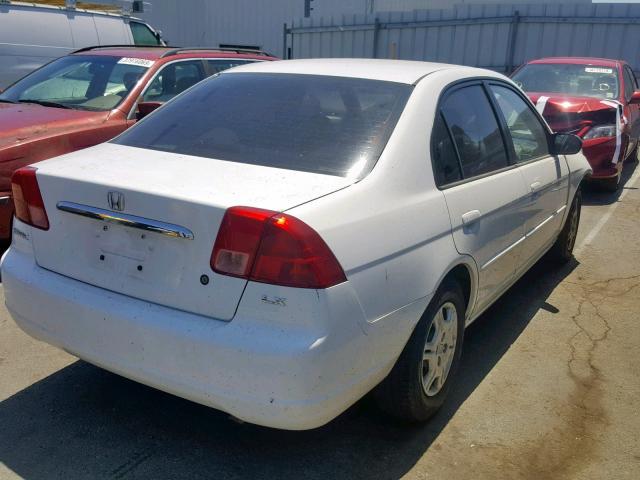 2HGES166X2H541509 - 2002 HONDA CIVIC LX WHITE photo 4