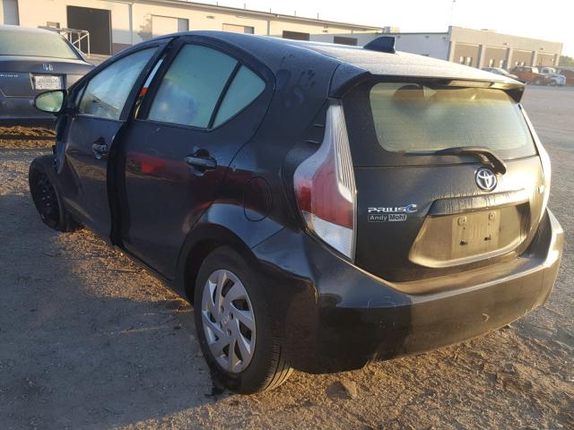 JTDKDTB31F1094074 - 2015 TOYOTA PRIUS C BLACK photo 3