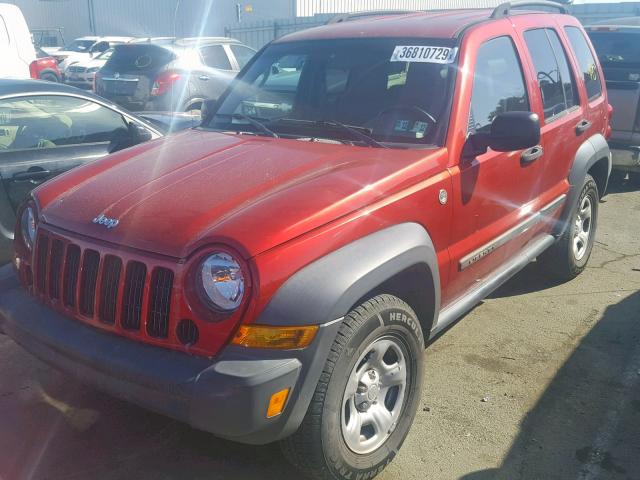 1J4GL48K86W235233 - 2006 JEEP LIBERTY SP RED photo 2