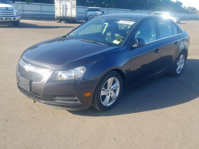 1G1P75SZ6E7216686 - 2014 CHEVROLET CRUZE GRAY photo 2