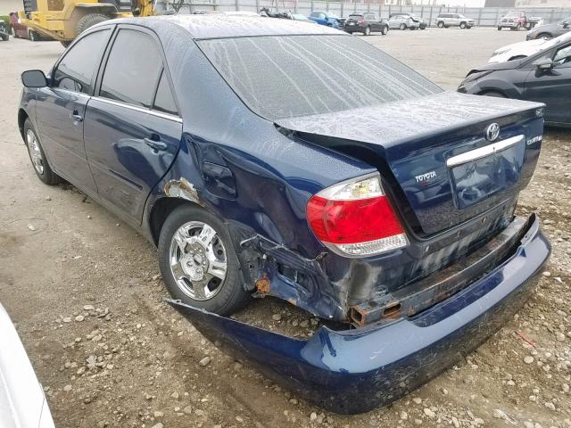 4T1BE32K85U418957 - 2005 TOYOTA CAMRY LE BLUE photo 3