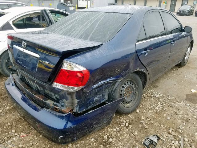 4T1BE32K85U418957 - 2005 TOYOTA CAMRY LE BLUE photo 4