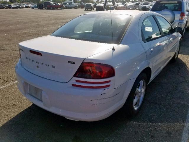 1B3EL46J65N657143 - 2005 DODGE STRATUS SX WHITE photo 4