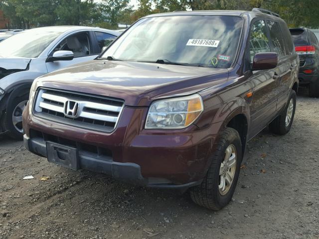 5FNYF18248B029513 - 2008 HONDA PILOT VP MAROON photo 2