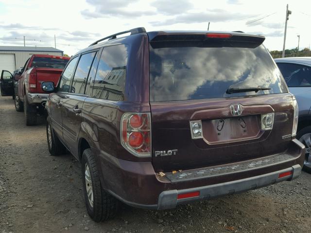 5FNYF18248B029513 - 2008 HONDA PILOT VP MAROON photo 3