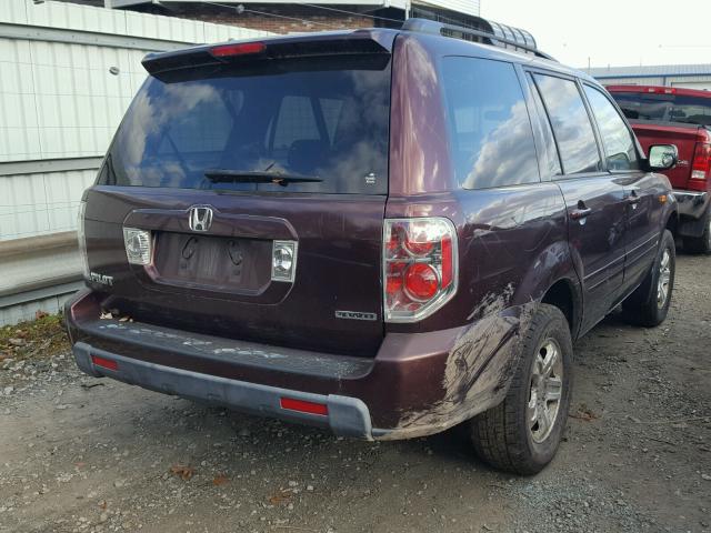 5FNYF18248B029513 - 2008 HONDA PILOT VP MAROON photo 4