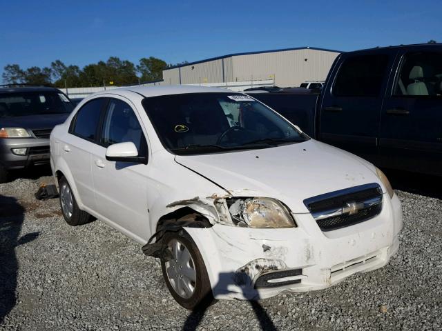 KL1TD56E99B358689 - 2009 CHEVROLET AVEO LS WHITE photo 1