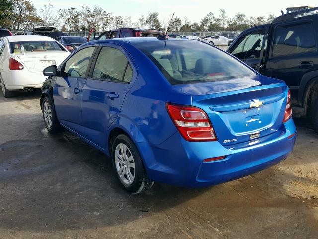 1G1JB5SH0H4155692 - 2017 CHEVROLET SONIC LS 蓝色 照片 3