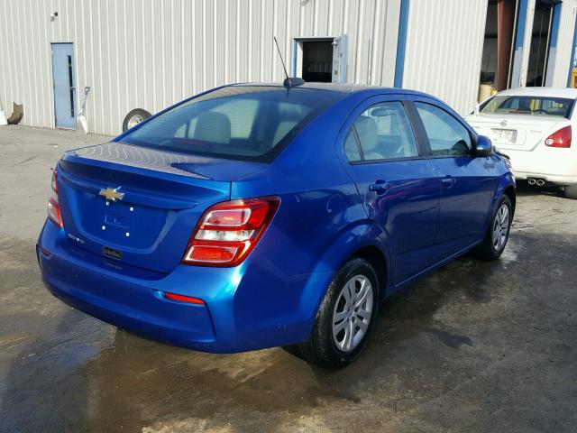 1G1JB5SH0H4155692 - 2017 CHEVROLET SONIC LS 蓝色 照片 4