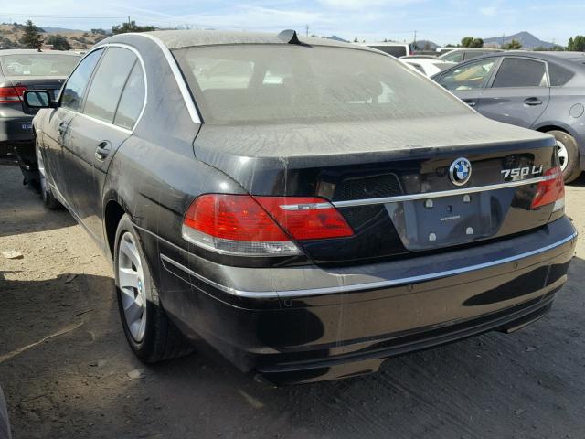 WBAHN83507DT70858 - 2007 BMW 750 BLACK photo 3