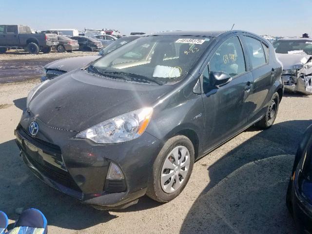 JTDKDTB30E1573438 - 2014 TOYOTA PRIUS C BLACK photo 2