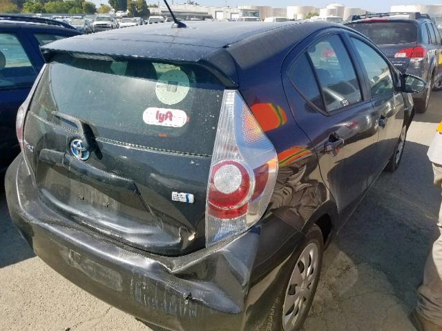 JTDKDTB30E1573438 - 2014 TOYOTA PRIUS C BLACK photo 4